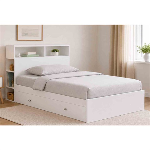 تخت تک نفره باکسی کتابخانه دار T724